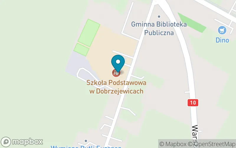 Lokalizacja: Szkoła Podstawowa im. Gen. J.H. Dąbrowskiego w Dobrzejewicach
