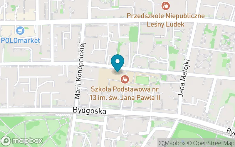 Lokalizacja: Szkoła Podstawowa nr 13 im. Św Jana Pawła II w Toruniu