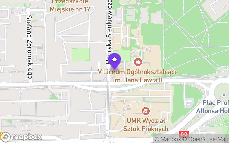 Lokalizacja: V Liceum Ogólnokształcące im. Jana Pawła II w Toruniu