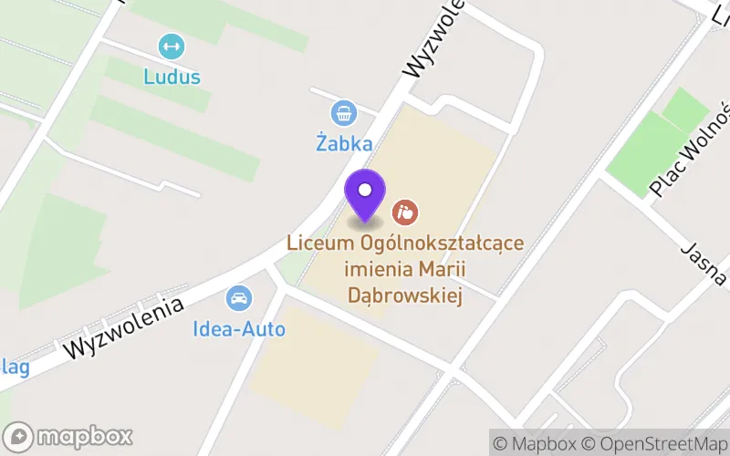 Lokalizacja: Liceum Ogólnokształcące im. Marii Dąbrowskiej w Żurominie