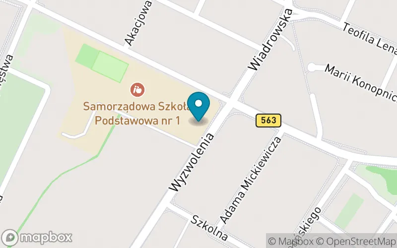 Lokalizacja: Szkoła Podstawowa nr 1 im. Stefana Żeromskiego w Żurominie