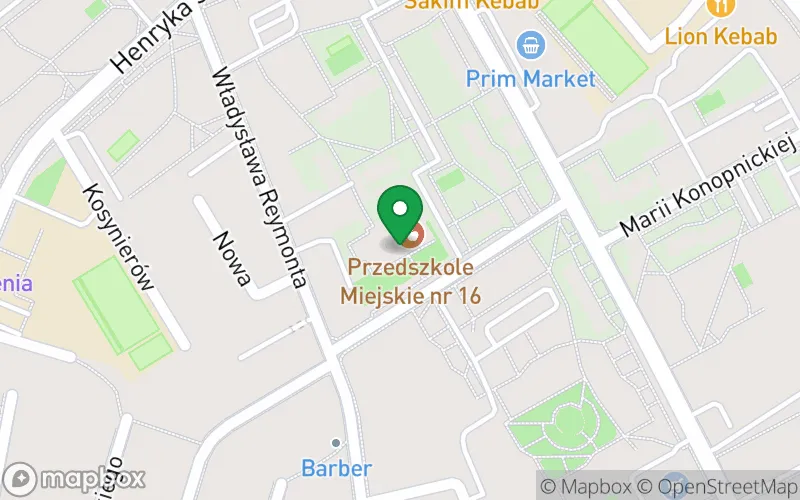 Lokalizacja: Przedszkole Miejskie nr 16 "Kraina Odkrywców" w Ostrołęce