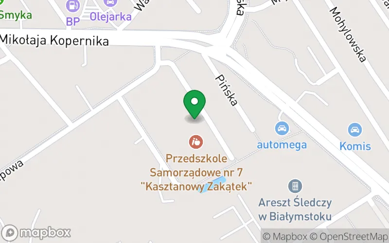 Lokalizacja: Przedszkole Samorządowe nr 7 "Kasztanowy Zakątek" w Białymstoku