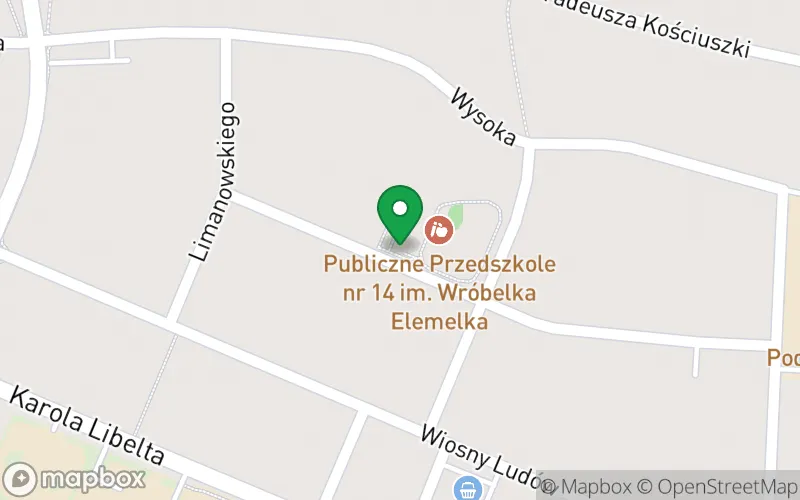 Lokalizacja: Publiczne Przedszkole nr 14 im. Wróbelka Elemelka w Pile