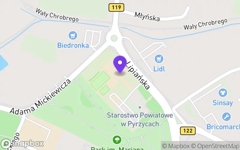 Lokalizacja: Liceum Ogólnokształące w Zespole Szkół nr 1 im. Noblistów Polskich przy Ul. Lipiańskiej 2 w Pyrzycach