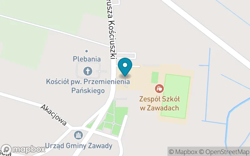 Lokalizacja: Szkoła Podstawowa im. Św. Jana Pawła II w Zawadach