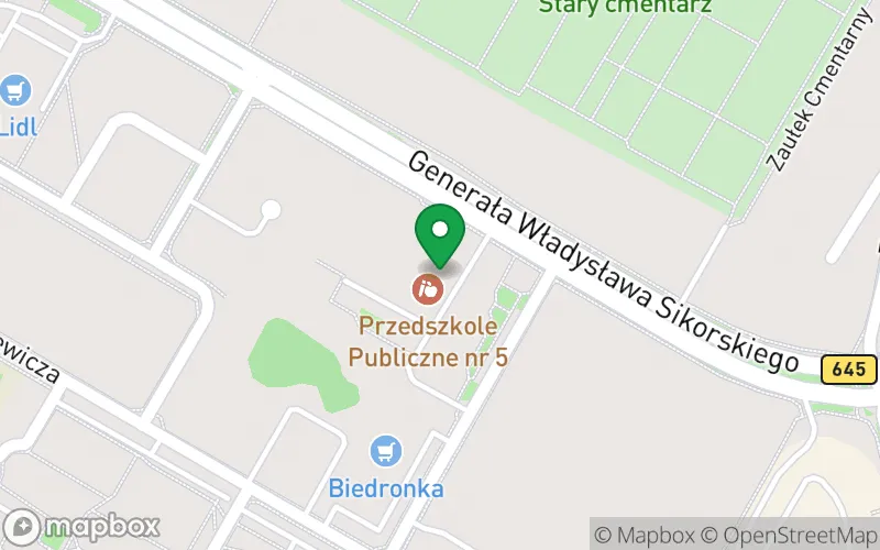 Lokalizacja: Przedszkole Publiczne nr 5 w Łomży