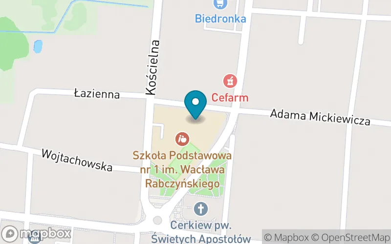 Lokalizacja: Szkoła Podstawowa nr 1 im. Ks Wacława Rabczyńskiego w Wasilkowie