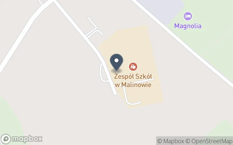 Lokalizacja: Zespół Szkół im. Emilii Sukertowej-Biedrawiny w Malinowie