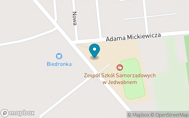 Lokalizacja: Szkoła Podstawowa im. Adama Mickiewicza w Jedwabnem