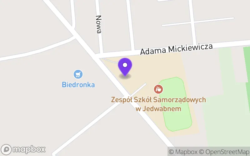 Lokalizacja: Branżowa Szkoła I Stopnia w Jedwabnem