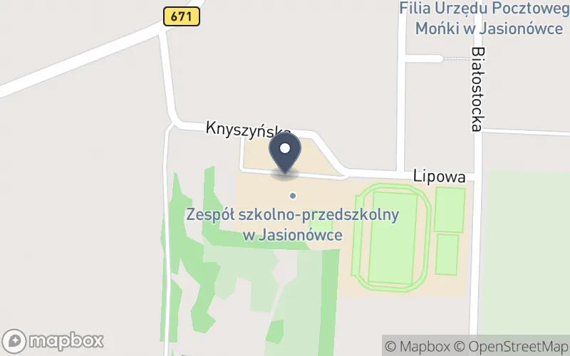 Lokalizacja: Zespół Szkolno-Przedszkolny w Jasionówce