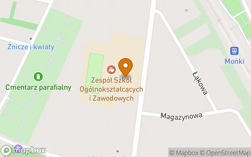 Lokalizacja: Szkoła Policealna w Mońkach
