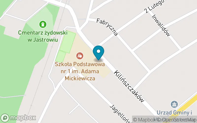 Lokalizacja: Szkoła Podstawowa nr 1 im. Adama Mickiewicza w Jastrowiu
