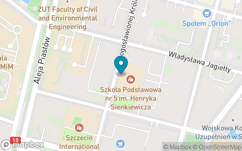 Lokalizacja: Szkoła Podstawowa nr 5 im. Henryka Sienkiewicza w Szczecinie