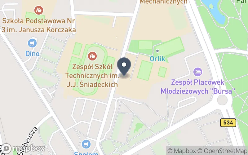 Lokalizacja: Zespół Szkół Budowlanych i Plastycznych im. Mikołaja Kopernika