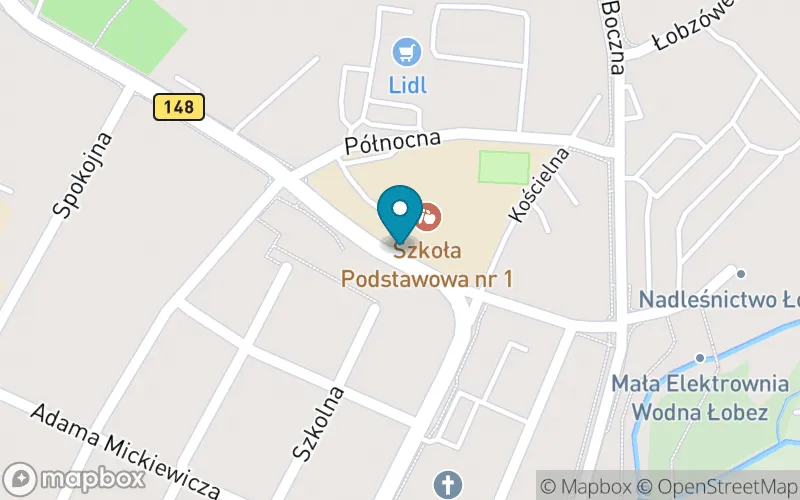 Lokalizacja: Szkoła Podstawowa nr 1 im. Marii Skłodowskiej - Curie w Łobzie
