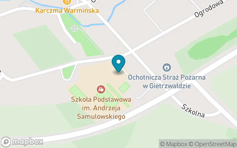 Lokalizacja: Szkoła Podstawowa im. Andrzeja Samulowskiego w Gietrzwałdzie