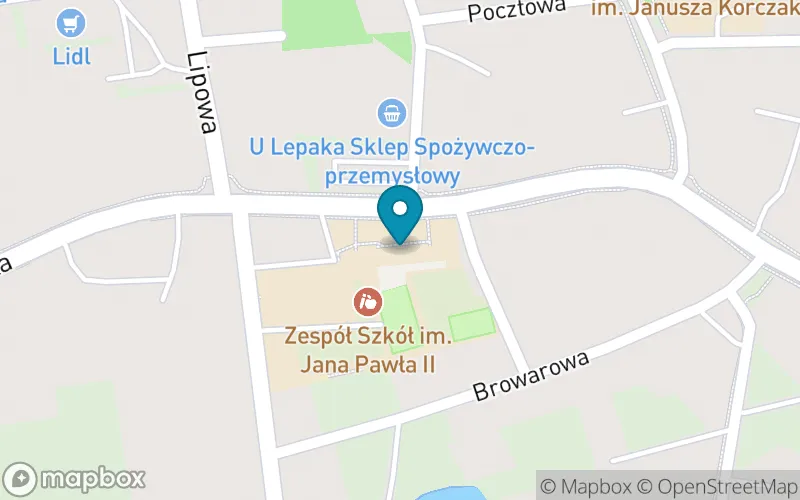 Lokalizacja: Szkoła Podstawowa nr 2 im. Jana Pawła II w Czersku