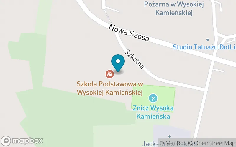 Lokalizacja: Szkoła Podstawowa w Wysokiej Kamieńskiej