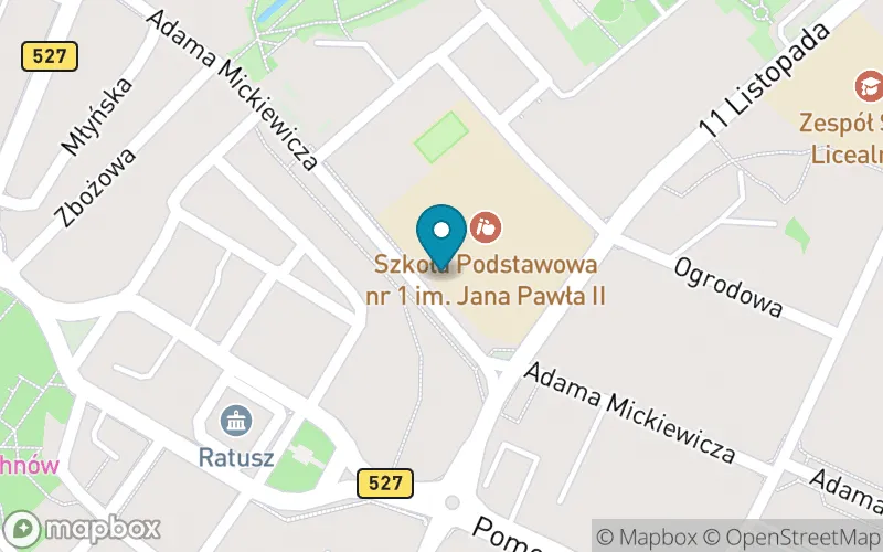 Lokalizacja: Szkoła Podstawowa nr 1 im. Jana Pawła II w Morągu