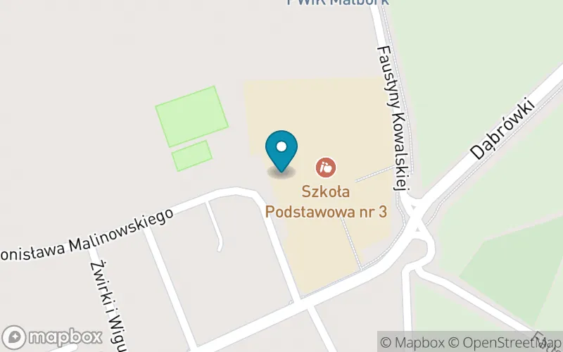 Lokalizacja: Szkoła Podstawowa nr 3 im. 2 Pułku Nocnych Bombowców "Kraków" w Malborku