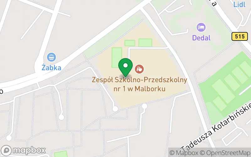 Lokalizacja: Przedszkole nr 1 z Oddziałami Integracyjnymi i Specjalnymi w Malborku