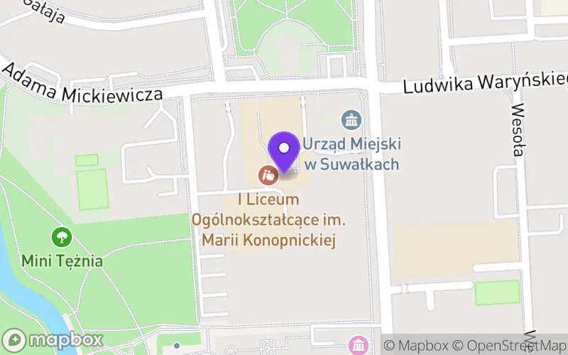 Lokalizacja: I Liceum Ogólnokształcące z Oddziałami Dwujęzycznymi im. Marii Konopnickiej w Suwałkach