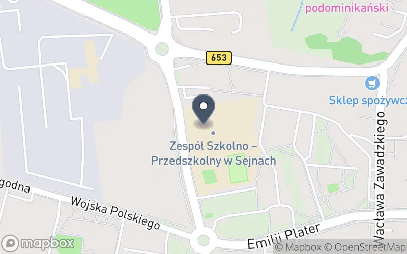 Lokalizacja: Zespół Szkolno-Przedszkolny w Sejnach