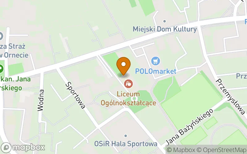 Lokalizacja: Szkoła Policealna nr 2 w Zespole Szkół Ogólnokształcących w Ornecie