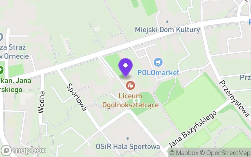 Lokalizacja: Liceum Ogólnokształcące im. Bojowników o Polskość Warmii w Ornecie