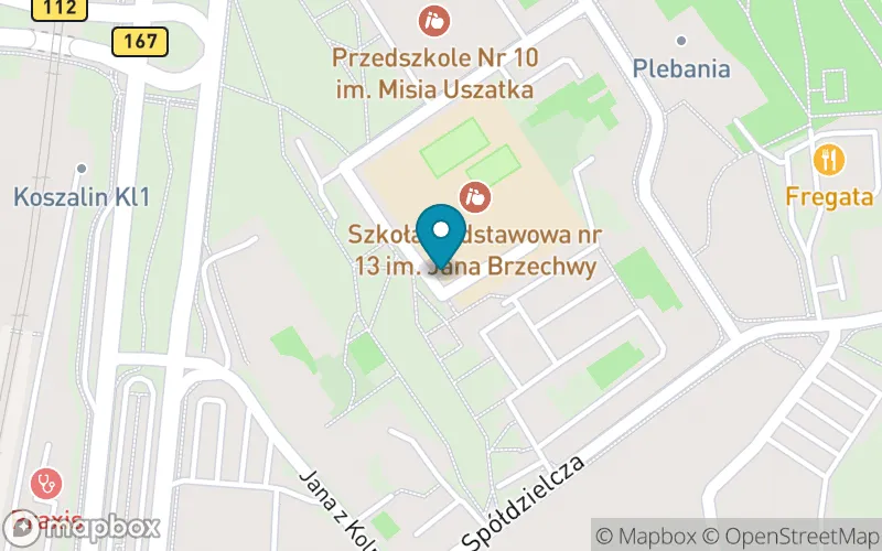 Lokalizacja: Szkoła Podstawowa nr 13 im. Jana Brzechwy w Koszalinie