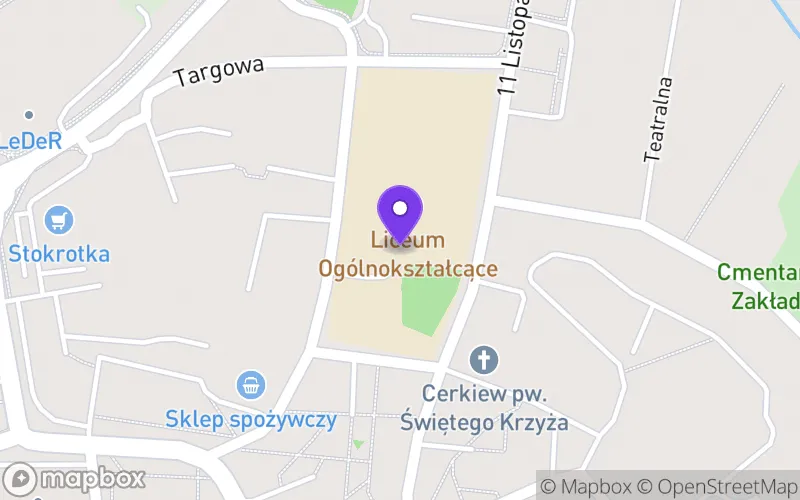 Lokalizacja: Liceum Ogólnokształcące im. Gen. Mariusza Zaruskiego