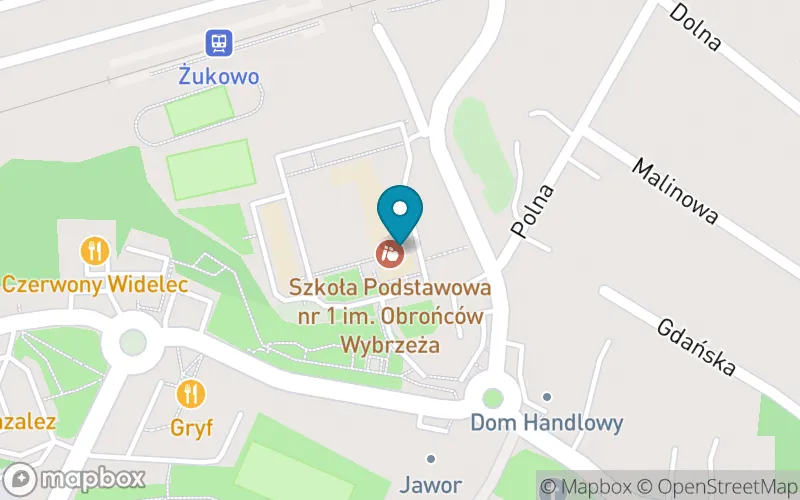 Lokalizacja: Szkoła Podstawowa nr 1 im. Obrońców Wybrzeża w Żukowie