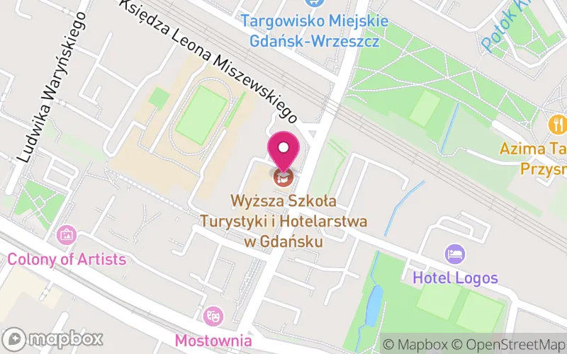 Lokalizacja: Wyższa Szkoła Turystyki i Hotelarstwa w Gdańsku