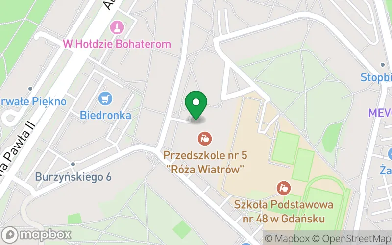 Lokalizacja: Przedszkole nr 5 ,, Róża Wiatrów" w Gdańsku