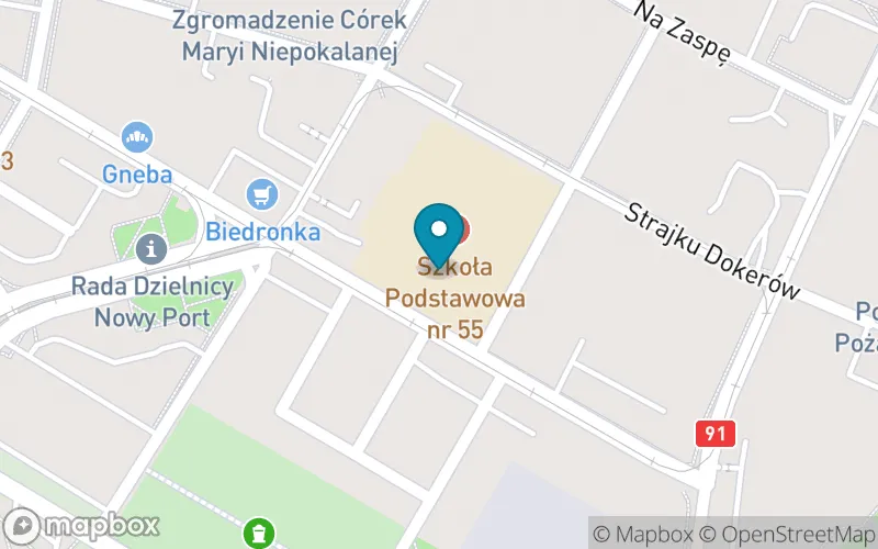 Lokalizacja: Zespół Szkolno-Przedszkolny nr 7 Szkoła Podstawowa nr 55 im. Jana Heweliusza w Gdańsku