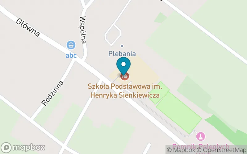 Lokalizacja: Szkoła Podstawowa im. Henryka Sienkiewicza w Głobinie