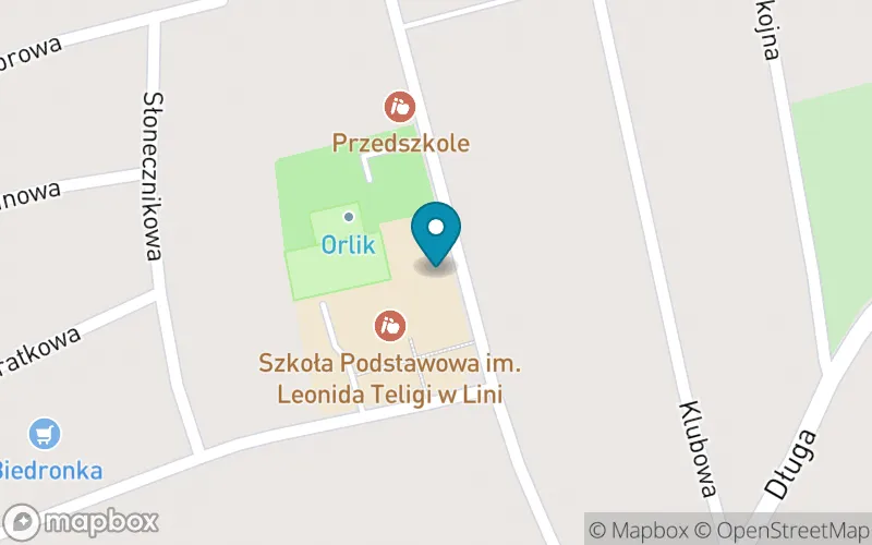 Lokalizacja: Szkoła Podstawowa im. Leonida Teligi w Lini