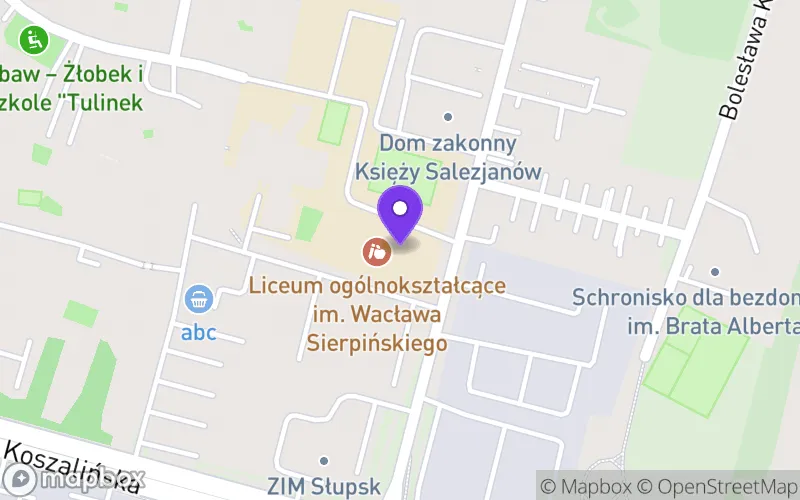 Lokalizacja: Liceum Ogólnokształcące im. Wacława Sierpińskiego w Słupsku