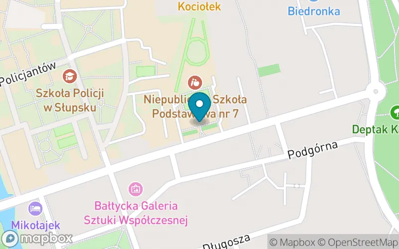 Lokalizacja: Niepubliczna Szkoła Podstawowa nr 7 im. Marii Skłodowskiej-Curie w Słupsku